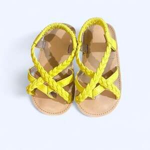 Shein Yellow Braided Toddler Sandals